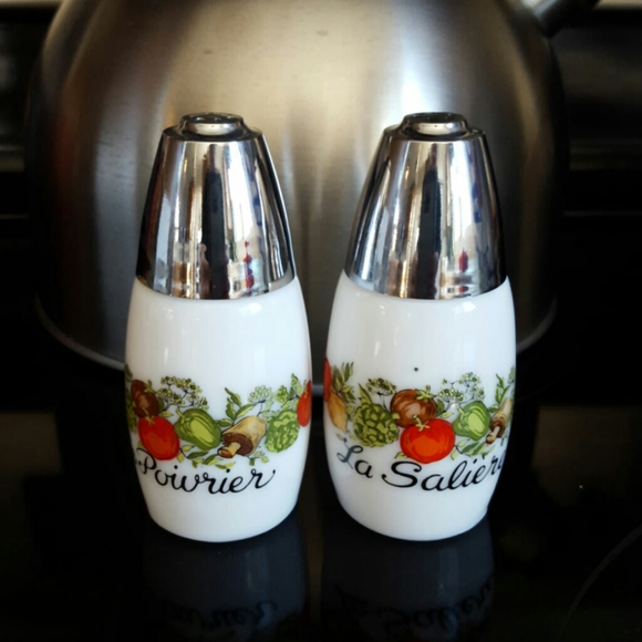 Westinghouse Kitchen Vintage Corning Ware Milk Glass Salt Pepper